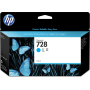 HP 728  Cyan 130ml mustepatruuna | HP