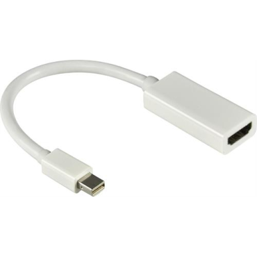 mini DisplayPort (u) - HDMI (n) sovitin 0,2m valkoinen