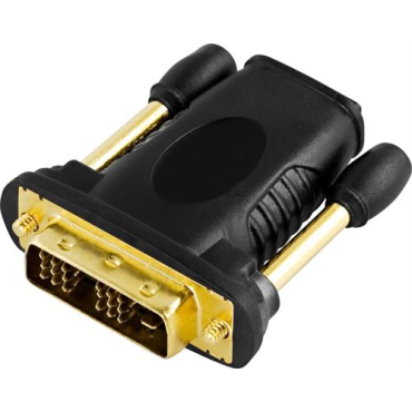 HDMI-sovitin, HDMI 19-pin naaras - DVI-D urokseen, kullatut liittimet