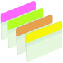 Post-it® Index vahva teippimerkki kirkas reunaväri 4x24kpl pinkki, limenvihreä, oranssi, keltainen | Viestilaput ja teippimerkit