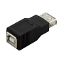 DELTACO USB-sovitin, tyyppi A naaras - tyyppi B naaras | Adapterit / Adapterikaapelit