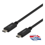 USB-C -kaapeli, 0,5 m, USB 3.1 Gen 2, E-Marker, 100 W, 5 A, musta | USB