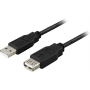 USB jatkokaapeli An-Au 1m USB 2.0 musta | USB