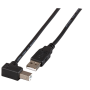 USB KAAPELI 1,8M A-B 90 asteen kulmalla