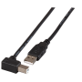 USB KAAPELI 1,8M A-B 90 asteen kulmalla | USB