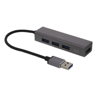 USB-pienoishubi, 4 USB-A-porttia, USB 3.1 Gen 1, tähtiharmaa