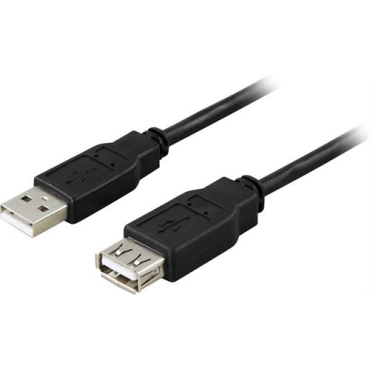 USB 2.0 kaapeli A(u)-A(n), 5m, musta