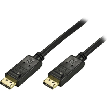 DisplayPort -kaapeli, 20-pin uros - uros, 3m, musta, 4K 60Hz 21,6 Gb/s | DisplayPort