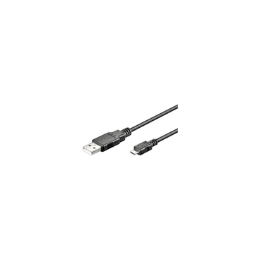 MicroConnect USB2.0 A(u) - Micro USB B, 0.6m, musta