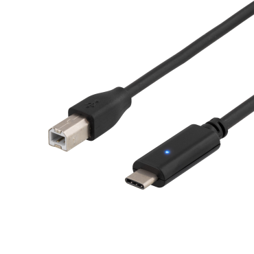 USB 2.0 kaapeli,  C(u)- B(u) , 2m, musta | USB