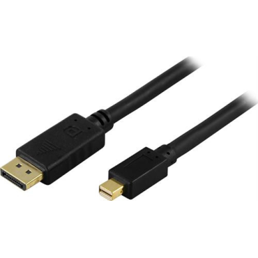 DisplayPort - Mini DisplayPort, Ultra HD taajuudella 30 Hz, 10,8 Gb/s, 1 m, musta, | DisplayPort