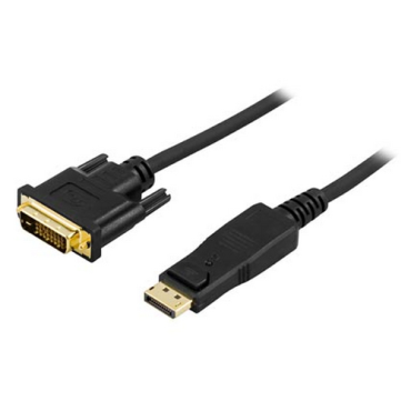 DisplayPort - DVI-D Single Link, 20-pin(u)-18+1(u) , 2m,musta | DisplayPort