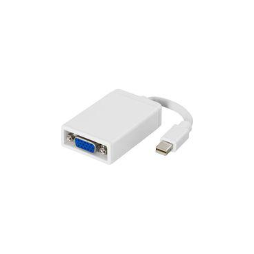 mini DisplayPort - VGA, 20-pin(u)-15-pin(n), 0,2m, valkoinen/harmaa | Adapterit / Adapterikaapelit