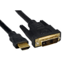 MicroConnect HDMI 19(u)-DVI-D 18+1(u) 1m | HDMI