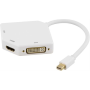 Mini DisplayPort - DVI/HDMI/VGA- Single Link sovitin, 20-pin ur - 19-pin ur, 15-pin ur, 24+5-pin ur, | Adapterit / Adapterikaape