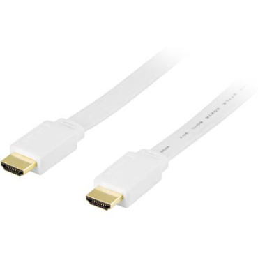 HDMI 1.3 High Speed with Ethernet HDMIa(u)-HDMIa(u) 1m valkoinen litteä | HDMI