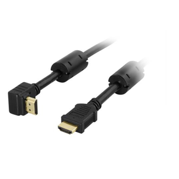 HDMI 1.4 High Speed with Ethernet HDMIa(u)-HDMIa(u) 0.5m musta, kulma