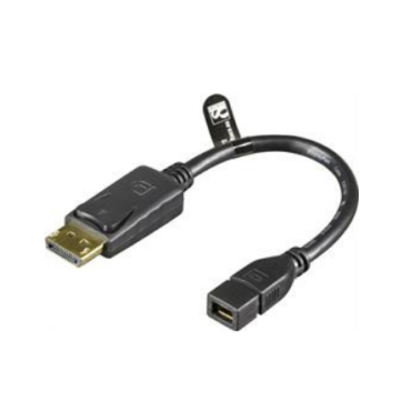 DisplayPort 20-pin(u)-Mini DisplayPort 20-pin(n), 0,15 m, musta | Adapterit / Adapterikaapelit