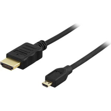 HDMI 1.4 High Speed with Ethernet HDMIa(u)-micro HDMId(u) 2m musta