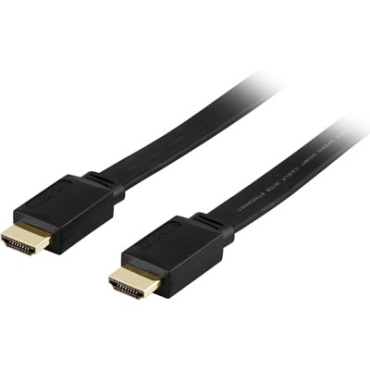 HDMI High Speed with Ethernet HDMIa(u)-HDMIa(u) 3m musta litteä | HDMI