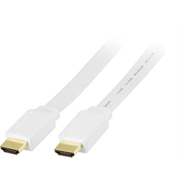 HDMI 1.4 High Speed with Ethernet HDMIa(u)-HDMIa(u) 1m valkoinen, litteä