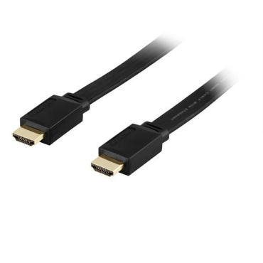 HDMI 1.4 High Speed with Ethernet HDMIa(u)-HDMIa(u) 1m musta, litteä | HDMI
