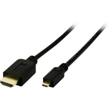 HDMI 1.4 High Speed with Ethernet HDMIa(u)-micro HDMId(u) 2m musta
