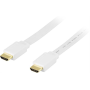 HDMI High Speed with Ethernet HDMIa(u)-HDMIa(u) 15m valkoinen litteä | HDMI