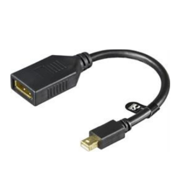 Mini DisplayPort(u) - DisplayPort(n), musta, 0,15m | DisplayPort