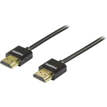 Ohut HDMI 1.4 High Speed HDMI cable with Ethernet HDMIa(u)-HDMIa(u), 1m, musta | HDMI