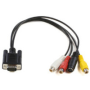 MicroConnect VGA to S-video 3x RCA 0,3m | Adapterit / Adapterikaapelit