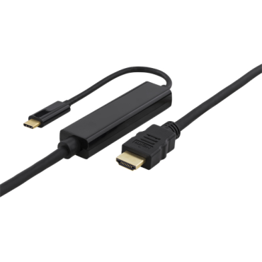 USB-C - HDMI, Ultra HD 3840x2160 30Hz, 5m, musta | Adapterit / Adapterikaapelit