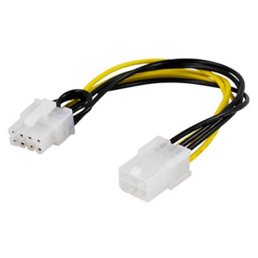 Adapterikaapeli 6-pin PCI-E  8-pin PCI-E2, 10 cm | Adapterit / Adapterikaapelit