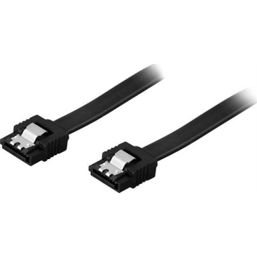 SATA 6GBPS 75CM BLACK WITH CLIPS
