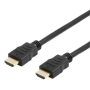 HDMI-kaapeli (taipuisa) 2m, 4K, UHD @ 60 Hz, High Speed HDMI with Ethernet, kullatut liittimet, 19-p | HDMI