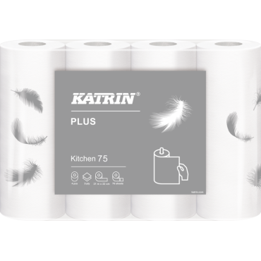 KATRIN Plus Kitchen talouspaperi 2-kertainen valkoinen 32rll/sk