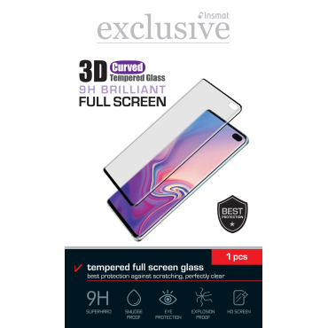 Insmat 3D Full Screen Glass Galaxy Note 10 BLK | Tarvikkeet
