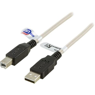 USB-kaapeli Au-Bu 1m musta/valkoinen | USB