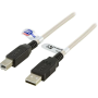 USB-kaapeli Au-Bu 1m musta/valkoinen | USB