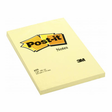 Post-it® suuret viestilaput, Canary Yellow, 6 lehtiötä, 152 x 102 mm | Viestilaput ja teippimerkit