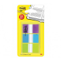 POST-IT® Index teippimerkki 3x20kpl sininen/vihreä/violetti | Viestilaput ja teippimerkit