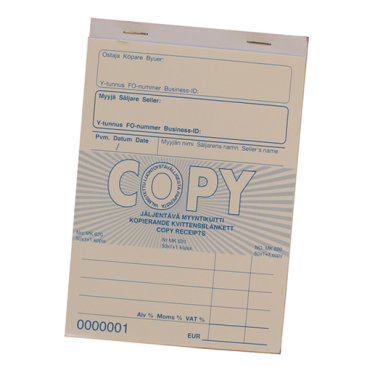 COPY MK 620 kuittilomake A6 pysty numeroitu | Lomakkeet