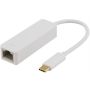 USB 3.1 verkkoadapteri, Gigabit, 1xRJ45, USB Typ C uros, valkoinen | Verkkokortit