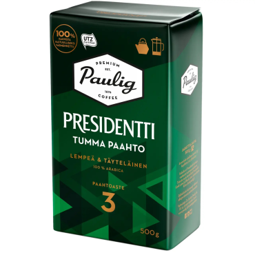 Kahvi Pesidentti 500 g tumma paahto PJ