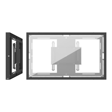 SMS 32″ Casing Wall case with polycarbonate glass Black RAL9005  landscape and portrait