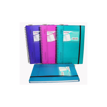 SNOPAKE Noteguard Hardback viivoitettu muistivihko A5 kierresidonta