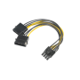 Akasa 4-pin Molex to 6+2pin PCIE Power 0,15m | Adapterit / Adapterikaapelit
