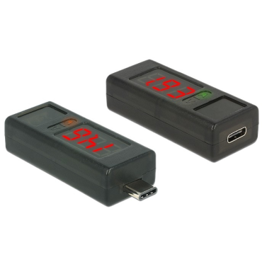 DeLOCK USB Type-C Adapter LED indicator for Voltage and Ampere | Verkkokortit
