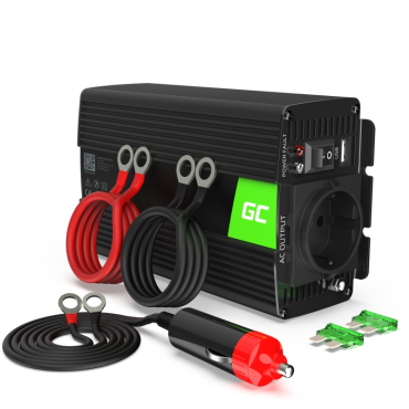 Green Cell Power Inverter (DC to AC)  - DC 24 V - 300 Watt - Europe - black | Virtalähteet