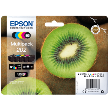 EPSON Multipack 5-farbig 202 Kiwi Clara Premium Ink | Epson